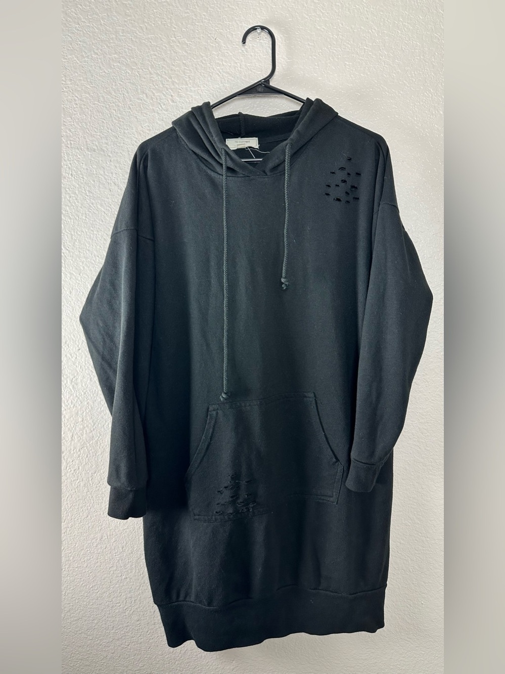 No Comment Plus Black Hoodie Dress Size 1X